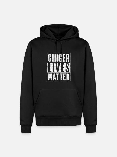 Funny Ginger Gift Idea - Männer Premium Bio Hoodie - Schwarz