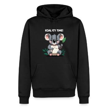 Koalaty Time - Cute Koala Design - Men’s Premium Organic Hoodie - black - Front - Nico (187cm)