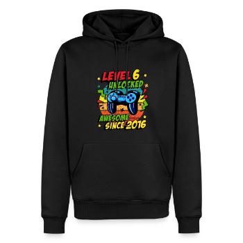 Level 6 Freigeschaltet 2016 Game 6. Geburtstag - Männer Premium Bio Hoodie - Schwarz - Vorne - Nico (187cm)
