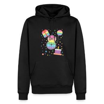 Pop It 8. Geburtstag Mädchen Jungen Fidget - Männer Premium Bio Hoodie - Schwarz - Vorne - Nico (187cm)