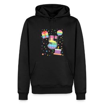 Pop It 5. Geburtstag Mädchen Jungen Fidget - Männer Premium Bio Hoodie - Schwarz - Vorne - Nico (187cm)