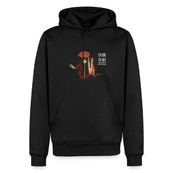 Nouvel An chinois 2022 Année du Tigre Chinois - Sweat à capuche Premium bio Homme - noir - Devant - Nico (187cm)
