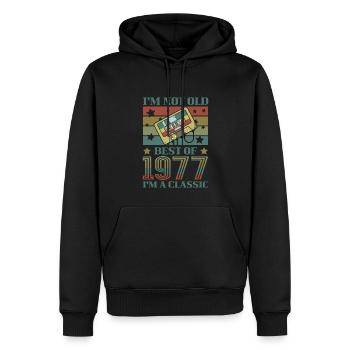 Ich Bin Nicht Alt, Ich Bin Ein Klassiker Best Of - Männer Premium Bio Hoodie - Schwarz - Vorne - Nico (187cm)