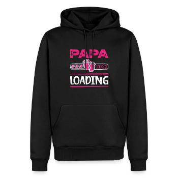 Papa 2023 Loading Dad To Be Baby Girl Vatertag - Männer Premium Bio Hoodie - Schwarz - Vorne - Nico (187cm)