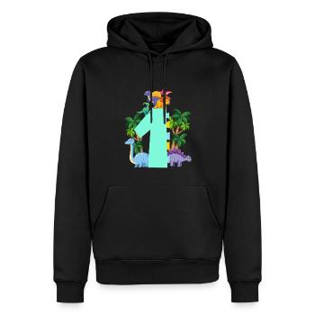 Dinosaurier 1 Jahre Alt 1. Geburtstag Party - Männer Premium Bio Hoodie - Schwarz - Vorne - Nico (187cm)