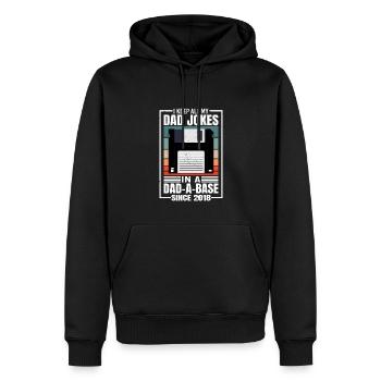 Dad Witze In Einer Dad-a-base Seit 2018 Vatertag - Männer Premium Bio Hoodie - Schwarz - Vorne - Nico (187cm)