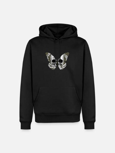 Skull Butterfly - Men’s Premium Organic Hoodie - black