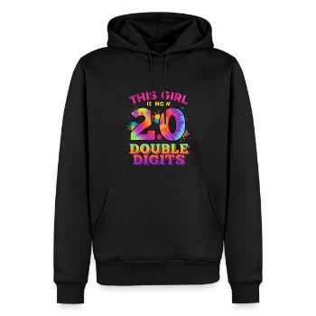 Dieses Mädchen Ist Jetzt 20 Zweistellig 20. - Männer Premium Bio Hoodie - Schwarz - Vorne - Nico (187cm)