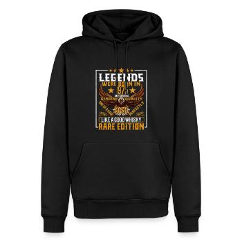 Legenden Wurden 1975 Geboren, Gealtert Wie Whisky - Männer Premium Bio Hoodie - Schwarz - Vorne - Nico (187cm)