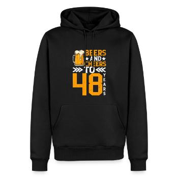 Prost Und Bier Auf 48 Jahre Frothy Mug Of Beer - Männer Premium Bio Hoodie - Schwarz - Vorne - Nico (187cm)