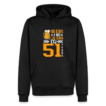 Prost Und Bier Auf 51 Jahre Frothy Mug Of Beer - Männer Premium Bio Hoodie - Schwarz - Vorne - Nico (187cm)
