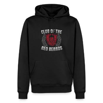 Club des Barbes Rouges Us Jour de l’Indépendance - Sweat à capuche Premium bio Homme - noir - Devant - Nico (187cm)