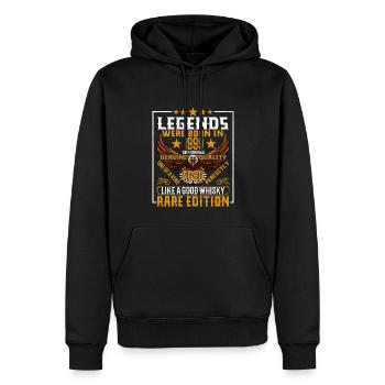 Legends Were Born in 1999, Aged Like Whisky - Men’s Premium Organic Hoodie - black - Front - Nico (187cm)