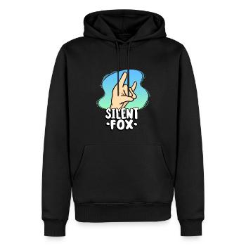 Enseignant Silent Fox pour les élèves tranquilles dans - Sweat à capuche Premium bio Homme - noir - Devant - Nico (187cm)