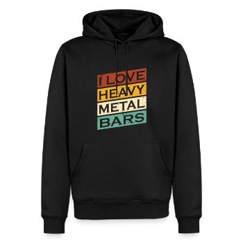 Ich Liebe Heavy Metal Blacksmith Bladesmith - Männer Premium Bio Hoodie - Schwarz - Vorne - Nico (187cm)