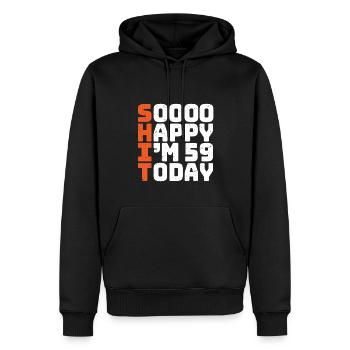 soooo happy i'm 59 Lustig 59. Geburtstag 59 - Männer Premium Bio Hoodie - Schwarz - Vorne - Nico (187cm)