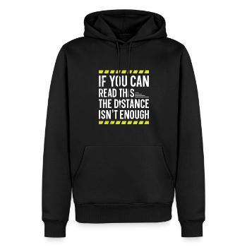 Wenn Sie Dies Lesen Können, Ist Die Entfernung - Männer Premium Bio Hoodie - Schwarz - Vorne - Nico (187cm)