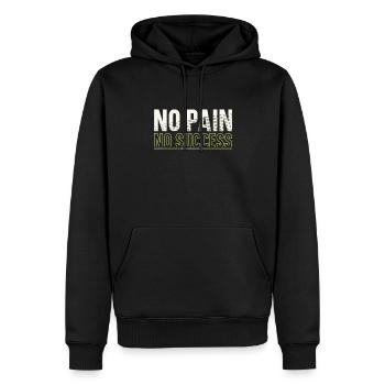 Kein Schmerz Kein Erfolg Triathlon Athlet - Männer Premium Bio Hoodie - Schwarz - Vorne - Nico (187cm)