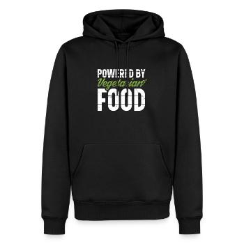 Propulsé par le régime végétarien régime végétalien - Sweat à capuche Premium bio Homme - noir - Devant - Nico (187cm)