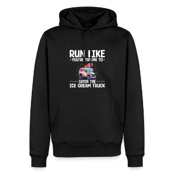 Xxxx Vêtements de marathon de coureur - Sweat à capuche Premium bio Homme - noir - Devant - Nico (187cm)