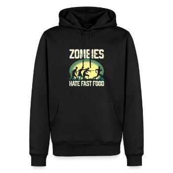 Zombie Hass Fast Food Läufer Marathon Kleidung - Männer Premium Bio Hoodie - Schwarz - Vorne - Nico (187cm)