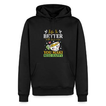 Sie Maki Miso Glücklich Ramen Liebhaber Japan - Männer Premium Bio Hoodie - Schwarz - Vorne - Nico (187cm)