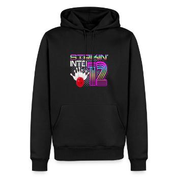 Striking Into 12 Bowling Bowler 12. Geburtstag - Männer Premium Bio Hoodie - Schwarz - Vorne - Nico (187cm)
