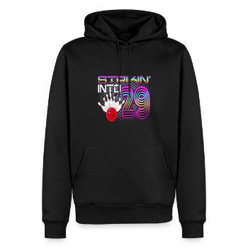 Striking Into 29 Bowling Bowler 29. Geburtstag - Männer Premium Bio Hoodie - Schwarz - Vorne - Nico (187cm)