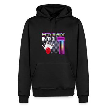 Striking Into 1 Bowling Bowler 1. Geburtstag - Männer Premium Bio Hoodie - Schwarz - Vorne - Nico (187cm)
