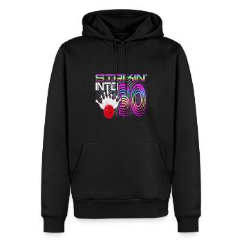 Striking Into 30 Bowling Bowler 30. Geburtstag - Männer Premium Bio Hoodie - Schwarz - Vorne - Nico (187cm)