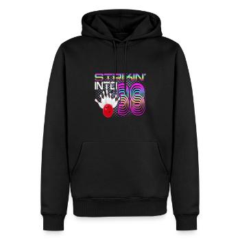 Frapper dans 38 Bowling Bowler 38e anniversaire - Sweat à capuche Premium bio Homme - noir - Devant - Nico (187cm)