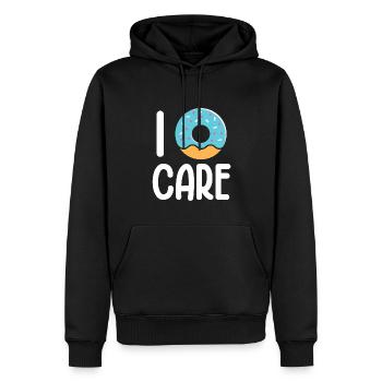 I Donut Care | Donut Lover Tshirt | Funny Donut - Männer Premium Bio Hoodie - Schwarz - Vorne - Nico (187cm)