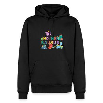 Mother Saurus | Rawr Dinosaur Tshirt | Family - Men’s Premium Organic Hoodie - black - Front - Nico (187cm)
