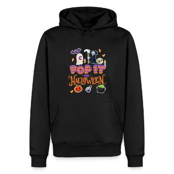 Pop Halloween | Halloween Kostüm | Halloween - Männer Premium Bio Hoodie - Schwarz - Vorne - Nico (187cm)