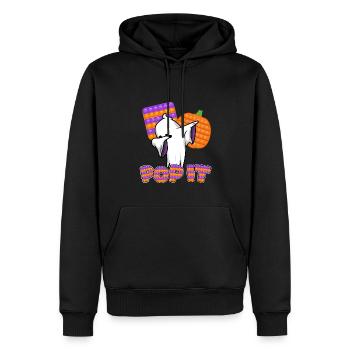 Pop Halloween | Halloween Kostüm | Halloween - Männer Premium Bio Hoodie - Schwarz - Vorne - Nico (187cm)