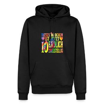 Dieses Mädchen Ist Jetzt 10 Geburtstag - Männer Premium Bio Hoodie - Schwarz - Vorne - Nico (187cm)
