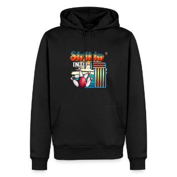 Strikin' Into 1 Bowling Bowler 1. Geburtstag - Männer Premium Bio Hoodie - Schwarz - Vorne - Nico (187cm)