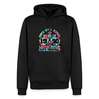 Einzigartig Born In 1990 Limitierte Auflage - Männer Premium Bio Hoodie - Schwarz - Vorne - Nico (187cm)