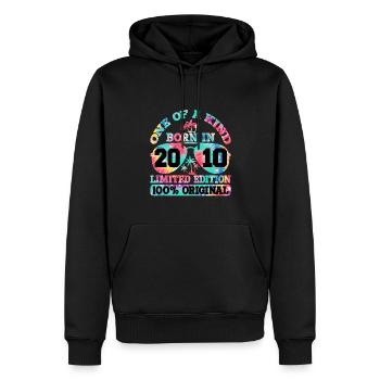 Einzigartig Born In 2010 Limitierte Auflage - Männer Premium Bio Hoodie - Schwarz - Vorne - Nico (187cm)
