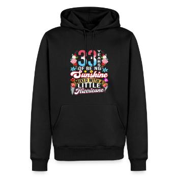 33 Jahre Sonnenschein, Gemischt Mit Einem Kleinen - Männer Premium Bio Hoodie - Schwarz - Vorne - Nico (187cm)