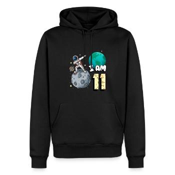 Je suis astronaute de 11 chambres enfant Moon Walker 11. - Sweat à capuche Premium bio Homme - noir - Devant - Nico (187cm)