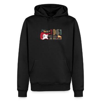 Vintage 1961 Édition Limitée 61ème anniversaire | - Sweat à capuche Premium bio Homme - noir - Devant - Nico (187cm)