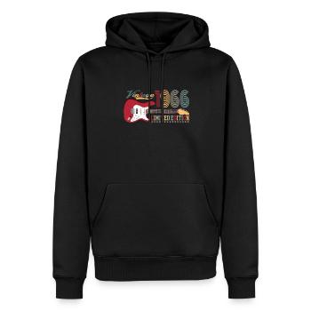 Vintage 1966 Édition Limitée 56ème anniversaire | - Sweat à capuche Premium bio Homme - noir - Devant - Nico (187cm)