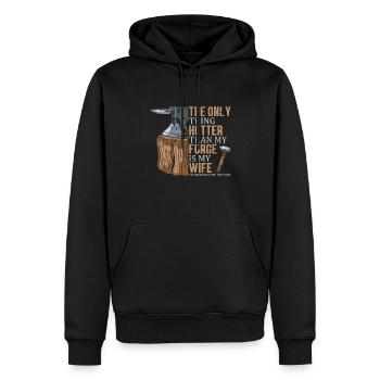 La seule chose qui est plus difficile que - Sweat à capuche Premium bio Homme - noir - Devant - Nico (187cm)