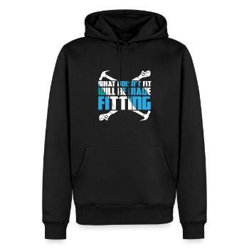 Ce qui ne convient pas sera rendu | Machiniste Poison | - Sweat à capuche Premium bio Homme - noir - Devant - Nico (187cm)