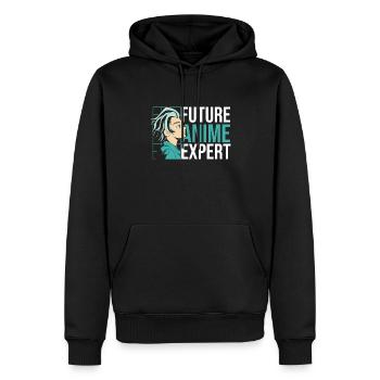 Zukünftiger Anime-experte | Anime-liebhaber | - Männer Premium Bio Hoodie - Schwarz - Vorne - Nico (187cm)