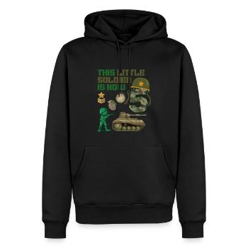 Ce petit soldat est maintenant 5 Army Tank 5. - Sweat à capuche Premium bio Homme - noir - Devant - Nico (187cm)