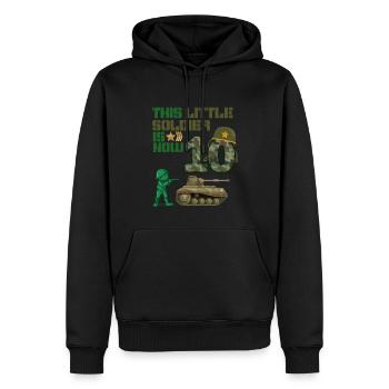 Ce petit soldat est maintenant 10 Char de l’Armée 10. - Sweat à capuche Premium bio Homme - noir - Devant - Nico (187cm)