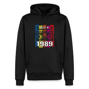 Meilleur de 1989 Stereo Radio Cassette Player - Sweat à capuche Premium bio Homme - noir - Devant - Nico (187cm)