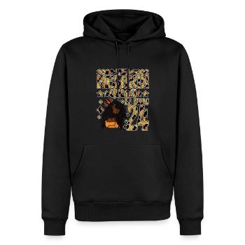 Cette reine de mélanine a maintenant 24 ans de noir - Sweat à capuche Premium bio Homme - noir - Devant - Nico (187cm)